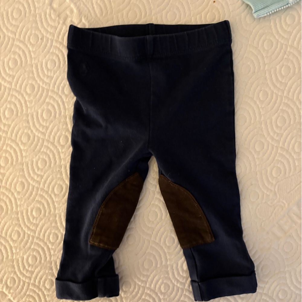 Ralph Lauren Blue and Brown riding pants with Suede Accents